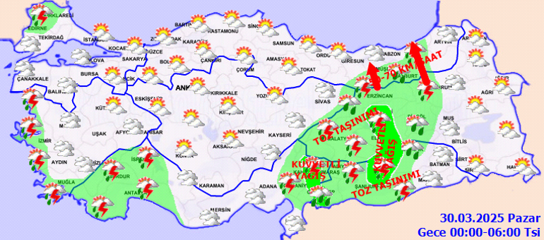 Bayramda hava nasıl olacak Bugün (30 Mart) yağmur yağacak mı, bayramın 1. günü hava soğuk mu Meteorolojiden son dakika uyarı Sıcaklıklar düşüyor...