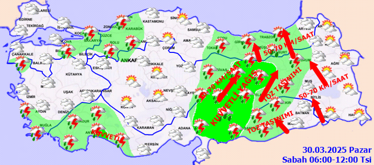 Bayramda hava nasıl olacak Bugün (30 Mart) yağmur yağacak mı, bayramın 1. günü hava soğuk mu Meteorolojiden son dakika uyarı Sıcaklıklar düşüyor...