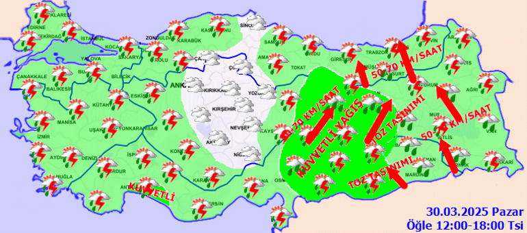 Bayramda hava nasıl olacak Bugün (30 Mart) yağmur yağacak mı, bayramın 1. günü hava soğuk mu Meteorolojiden son dakika uyarı Sıcaklıklar düşüyor...