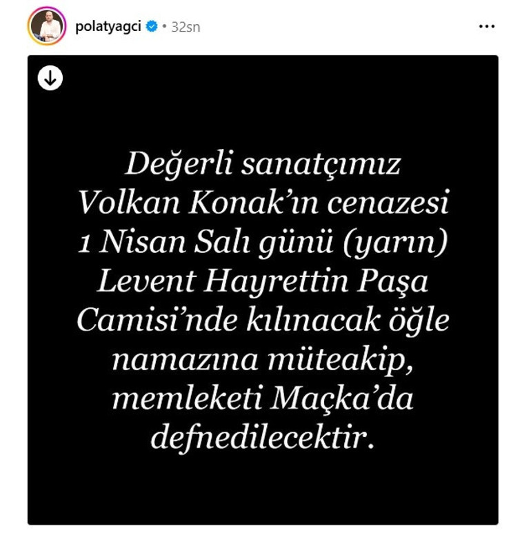 Volkan Konak hayatını kaybetti.. Cenaze programı belli oldu