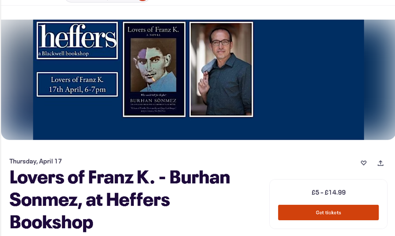 Cambridge’de Burhan Sönmez’e kitap tanıtımı