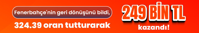 Fenerbahçenin geri dönüşünü bildi, 324.39 oran tutturarak 249 bin TL kazandı