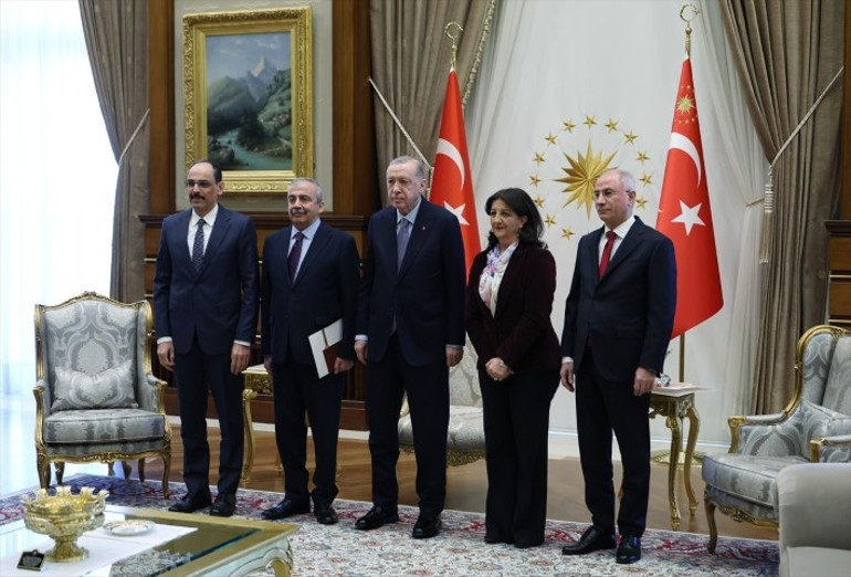 Cumhurbaşkanı Erdoğan, DEM Parti heyetini kabul etti | Görüşme 1 buçuk saat sürdü