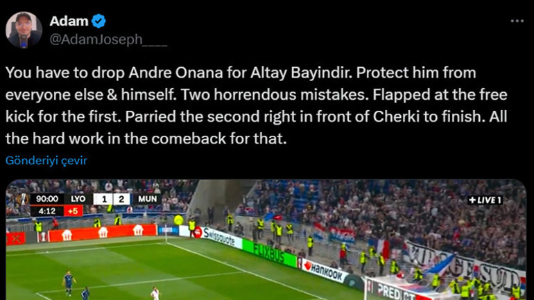 90+5te inanılmaz hata Andre Onana çıldırttı, Manchester Unitedta Altay Bayındır isyanı başladı