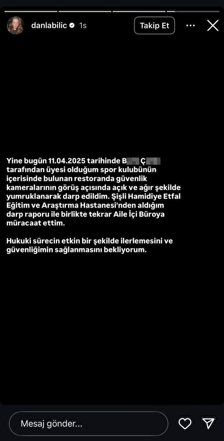 Eski sevgilisi Danla Biliçi darp etti; KADESten yardım istedi