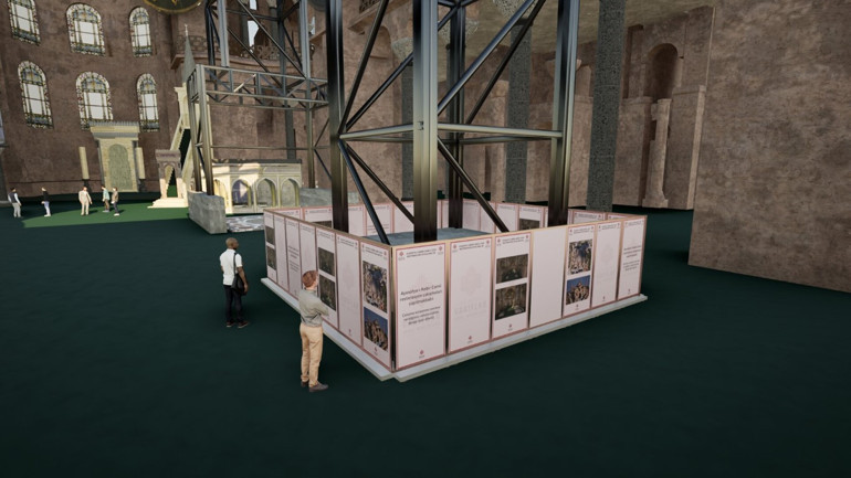 Ayasofyanın ana kubbesinde tarihi restorasyon başlıyor