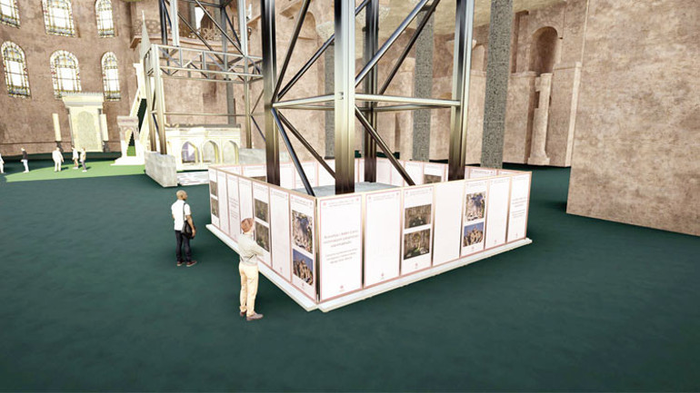 Ayasofya’da ana kubbeye tarihi restorasyon