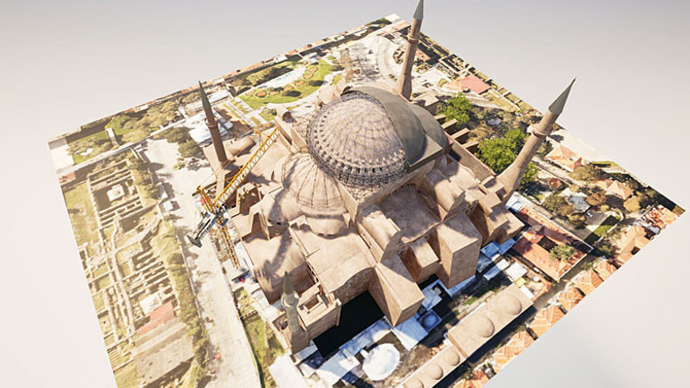 Ayasofya’da ana kubbeye tarihi restorasyon