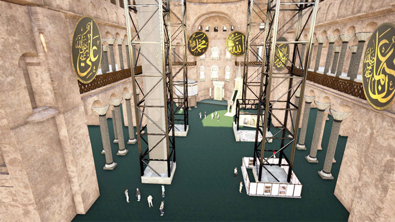 Ayasofya’da ana kubbeye tarihi restorasyon