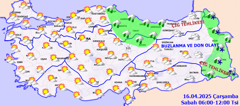 Son dakika hava durumu tahminleri il il | Bugün (16 Nisan) hava nasıl olacak, yağmur yağacak mı Meteorolojiden zirai don uyarısı... İstanbulda sıcaklıklar artıyor