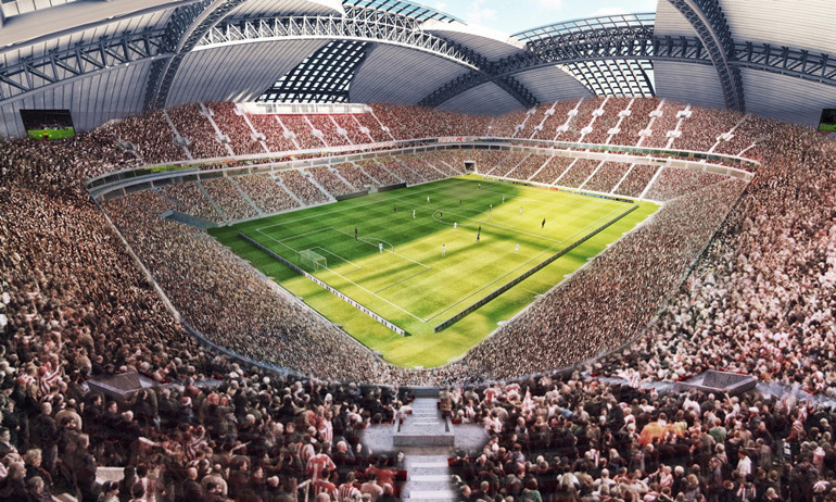 Yeni stadyum yükselirken