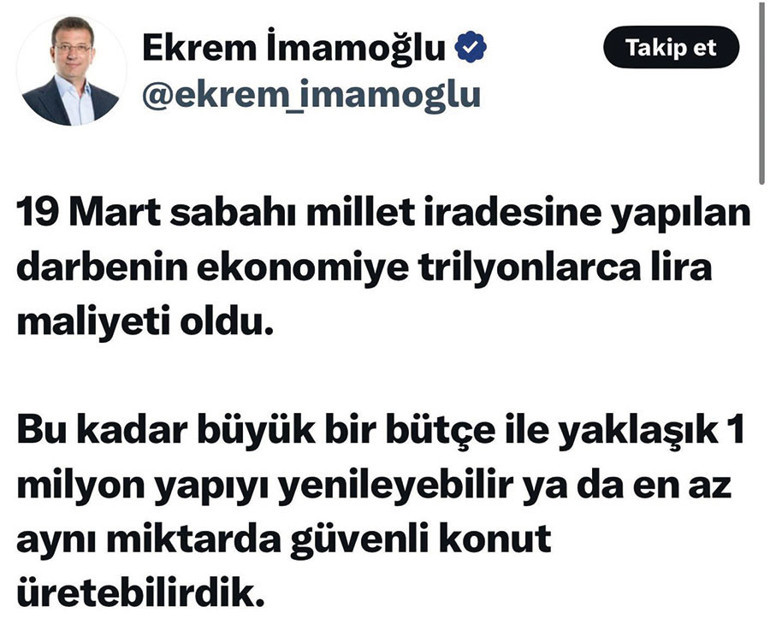 Kendi yolsuzluğu üzerinden deprem konut hesabı yapan utanmazlık