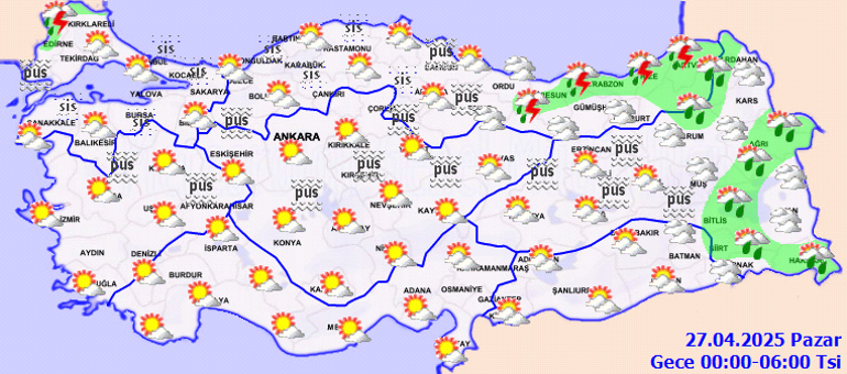 SON DAKİKA HAVA DURUMU TAHMİNLERİ İL İL 27 NİSAN | Bugün hava nasıl olacak, pazar günü İstanbulda yağmur var mı Meteoroloji sağanak yağışın görüleceği illeri yayınladı
