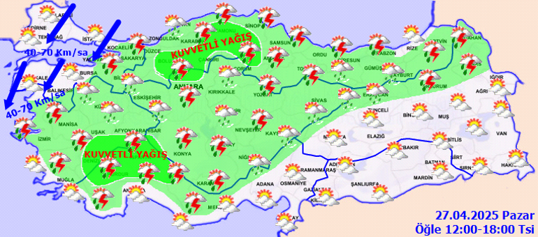 SON DAKİKA HAVA DURUMU TAHMİNLERİ İL İL 27 NİSAN | Bugün hava nasıl olacak, pazar günü İstanbulda yağmur var mı Meteoroloji sağanak yağışın görüleceği illeri yayınladı