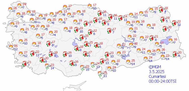Hava durumu tahminleri il il 3 - 4 Mayıs 2025 | Hafta sonu hava nasıl olacak, bugün yağmur yağacak mı Meteoroloji güzel haberi duyurdu Pazartesiden itibaren yaz geliyor...