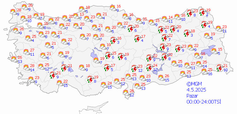 Hava durumu tahminleri il il 3 - 4 Mayıs 2025 | Hafta sonu hava nasıl olacak, bugün yağmur yağacak mı Meteoroloji güzel haberi duyurdu Pazartesiden itibaren yaz geliyor...