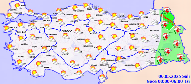 HAVA DURUMU TAHMİNLERİ İL İL | Bugün (6 Mayıs Salı) hava nasıl olacak İstanbulda yağmur var mı Meteoroloji duyurdu: Sıcaklıklar artacak
