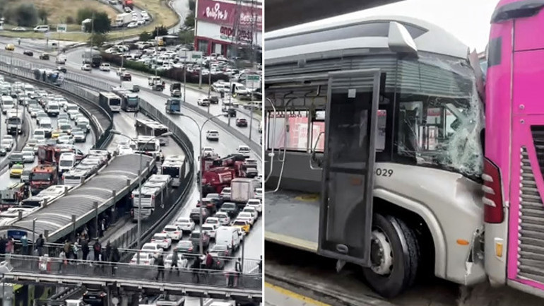 Son dakika... Beylikdüzünde metrobüs kazası: 1 kişi hayatını kaybetti, 54 yaralı