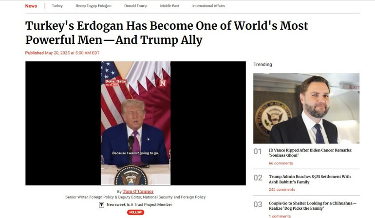 Newsweek yazdı: Erdoğan dünyanın en güçlü liderlerinden biri haline geldi