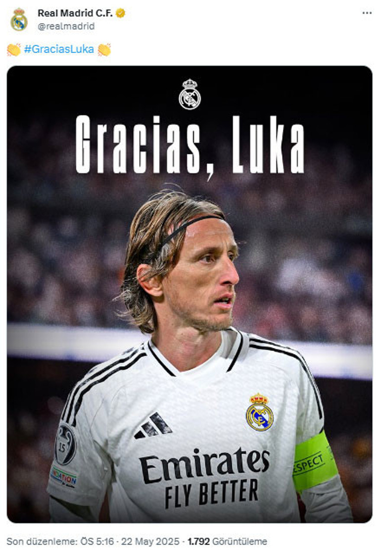 Real Madrid resmen açıkladı Luka Modric ayrılıyor