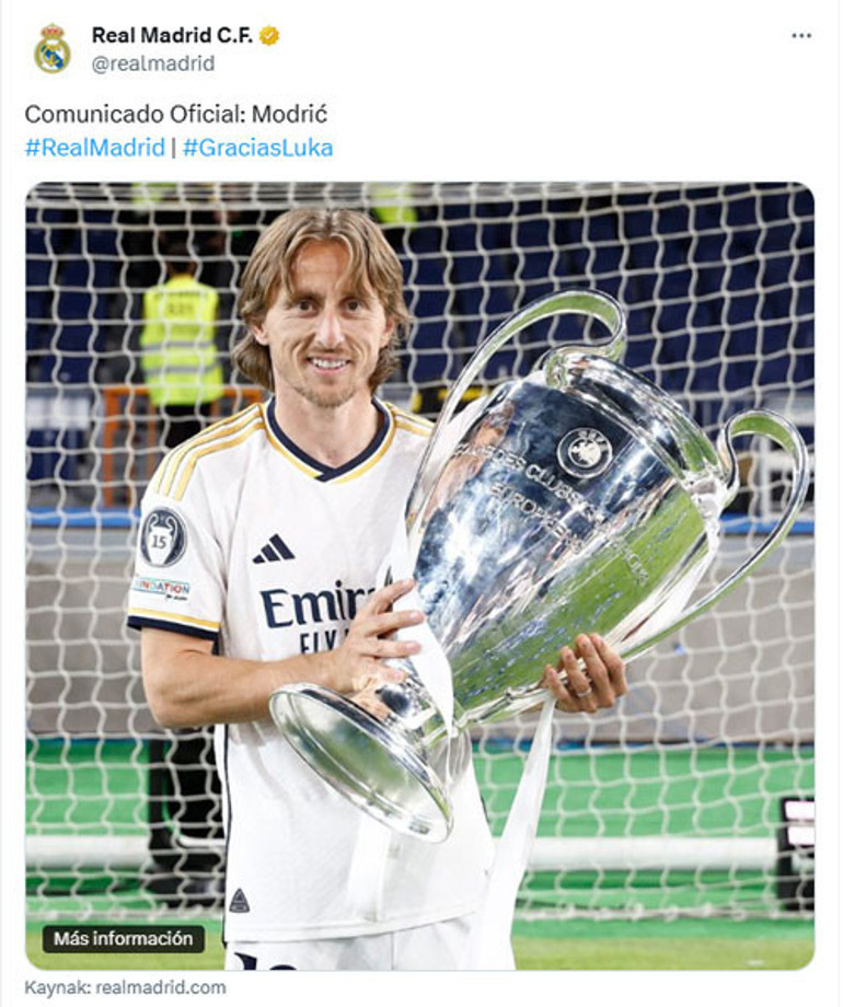 Real Madrid resmen açıkladı Luka Modric ayrılıyor