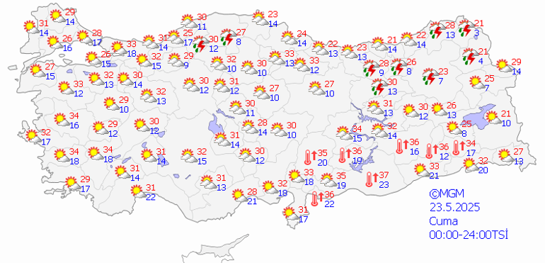 Hava durumu tahminleri il il 23 Mayıs 2025 | Bugün hava nasıl olacak, İstanbulda yağmur var mı Meteorolojiden yeni hafta uyarısı: Sağanak yağış geliyor