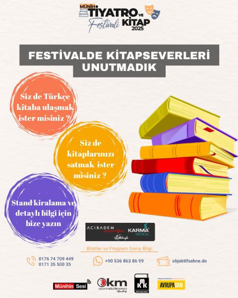 Münih’te tiyatro ve kitap festivali basliyor