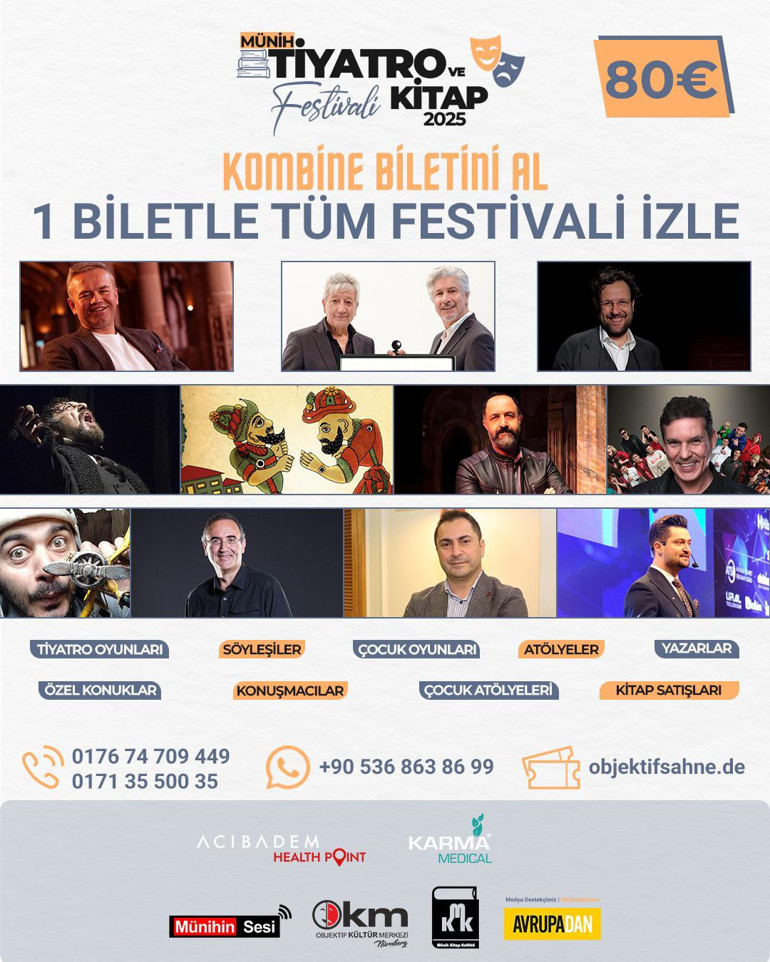Münih’te tiyatro ve kitap festivali basliyor
