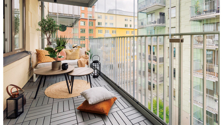 En tarz balkon sefası