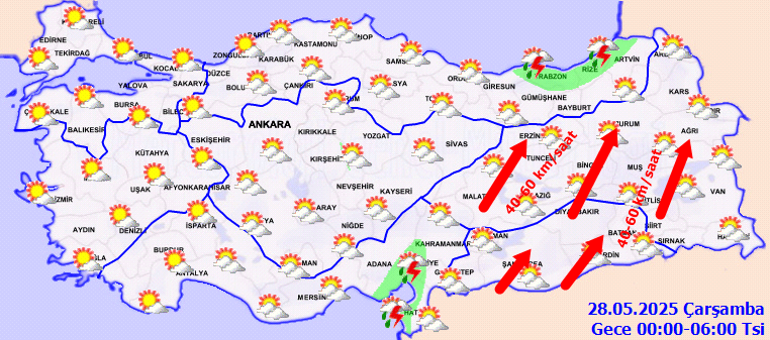 Hava durumu tahminleri il il | Bugün (28 Mayıs) hava nasıl olacak, İstanbulda yağmur var mı Meteorolojiden 18 ile son dakika sağanak uyarısı Sıcaklıklar yeniden düşüyor