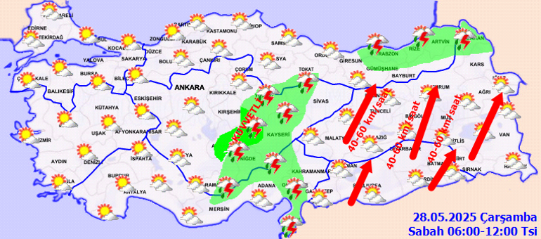 Hava durumu tahminleri il il | Bugün (28 Mayıs) hava nasıl olacak, İstanbulda yağmur var mı Meteorolojiden 18 ile son dakika sağanak uyarısı Sıcaklıklar yeniden düşüyor