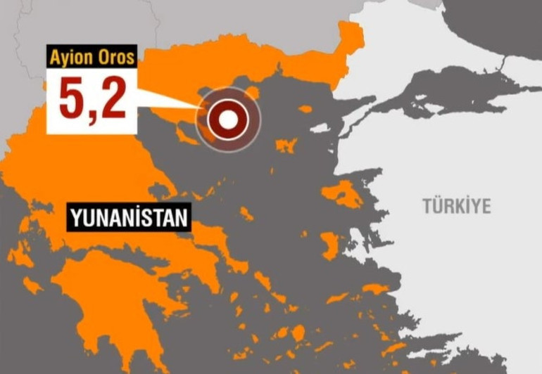 Son dakika... Yunanistanda 5.2 büyüklüğünde deprem Gökçeadada da hissedildi