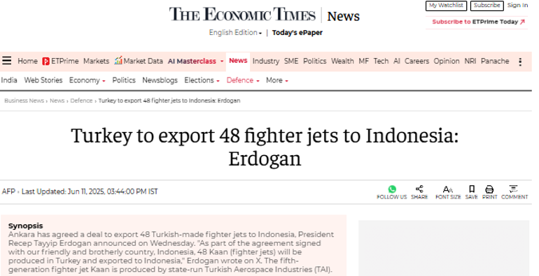 Tarihi KAAN anlaşması dünya basınında: Cumhurbaşkanı Erdoğan, Türkiyenin lider konuma gelmesini hedefliyor