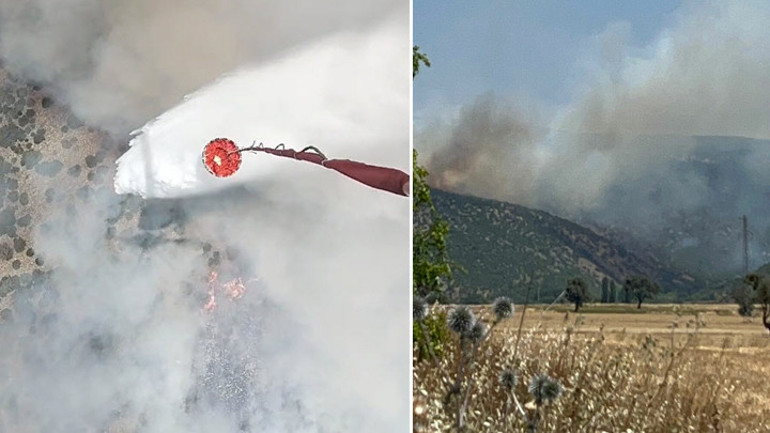 Bursa ve Balıkesirde orman yangını: Havadan ve karadan müdahale ediliyor