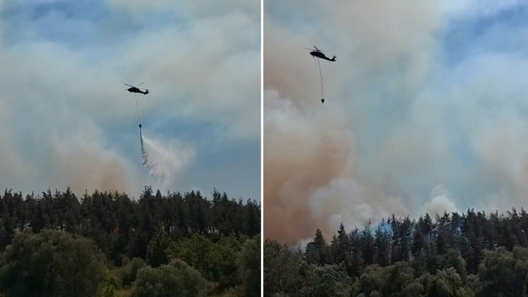 Bursa ve Balıkesirde orman yangını: Havadan ve karadan müdahale ediliyor