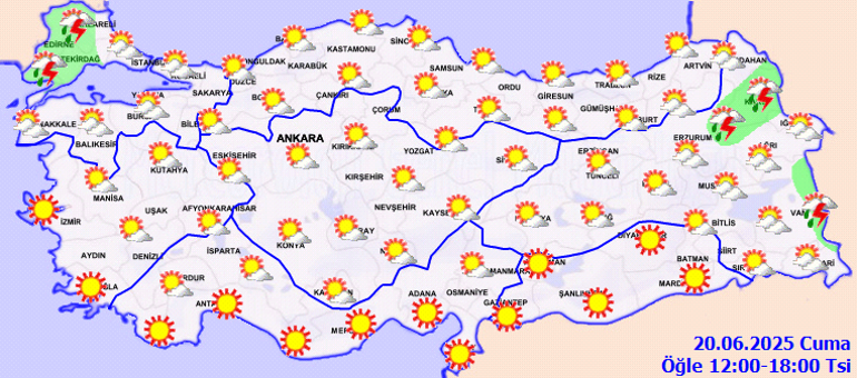 HAVA DURUMU TAHMİNLERİ İL İL | Bugün (20 Haziran) hava nasıl olacak, İstanbula yağmur yağacak mı Meteorolojiden son dakika sağanak uyarısı: Pazar günü sıcaklık düşüyor