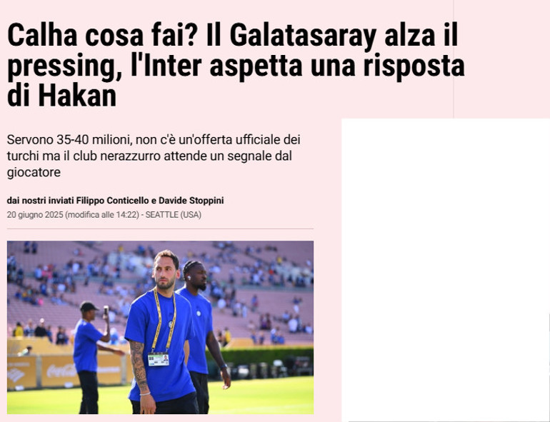 Galatasaray, Hakan Çalhanoğlu transferi için Inter’e teklif yaptı İtalyanlar böyle duyurdu