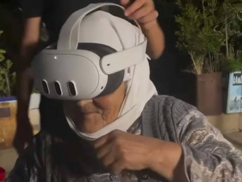 Hafize Nineye sanal gerçeklik gözlüğü taktılar, verdiği tepki gündem oldu