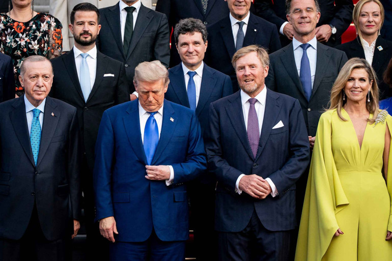 Cumhurbaşkanı Erdoğan, Laheyde... NATO Liderler Zirvesinde aile fotoğrafı