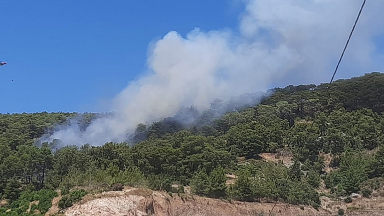 İzmir, Antalya ve Muğlada orman yangını: Havadan ve karadan müdahale ediliyor