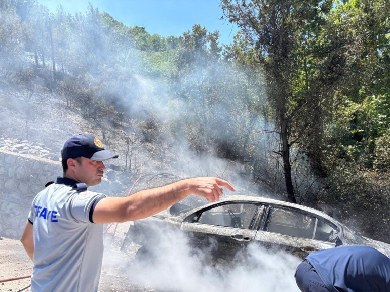 Korkunç kaza: Baba yanarak öldü; anne ile oğlu yaralandı