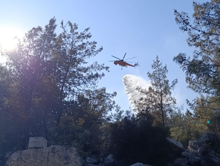 Son dakika haberi: Orman yangınlarına havadan ve karadan müdahale ediliyor | Dehşet anları kamerada: Geri çık ağabey yanacağız