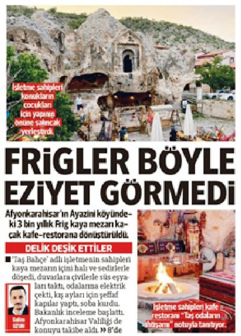 Hürriyet yazdı 3 bin yıllık kaya mezar aslına döndü... Bakanlıktan jet müdahale