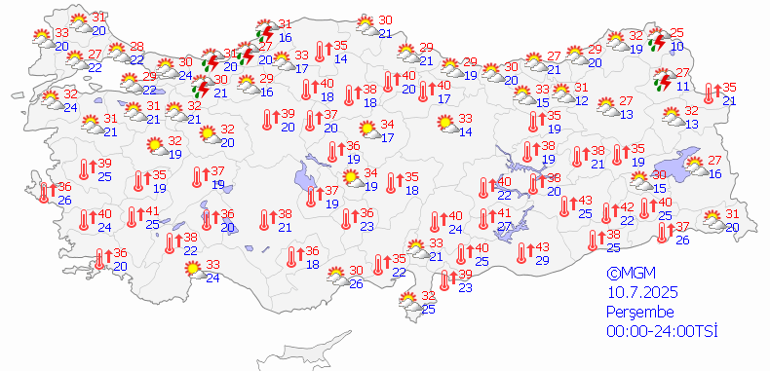 Bu hafta çok sıcak olacak Meteoroloji uyardı: Sıcaklıklar 40 dereceyi aşacak | Bu saatlerde zorunlu olmadıkça dışarı çıkmayın