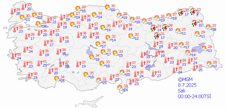 8 ile gök gürültülü sağanak yağış geliyor Meteoroloji uyardı İşte sağanak beklenen iller