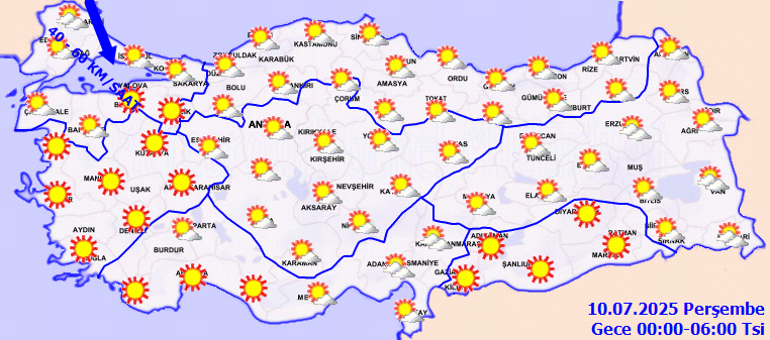 Son dakika hava durumu tahminleri il il 10 Temmuz 2025 | Bugün hava nasıl olacak, İstanbulda yağmur yağacak mı Meteoroloji duyurdu Sıcaklıklar düşecek, sağanak yağış geliyor