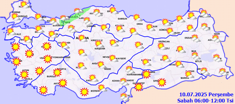 Son dakika hava durumu tahminleri il il 10 Temmuz 2025 | Bugün hava nasıl olacak, İstanbulda yağmur yağacak mı Meteoroloji duyurdu Sıcaklıklar düşecek, sağanak yağış geliyor