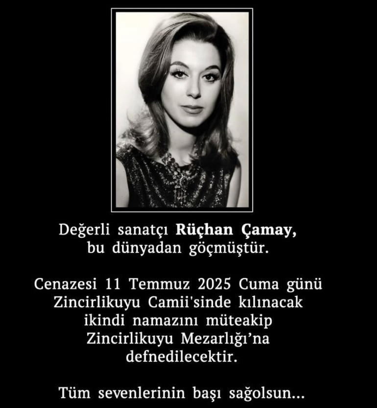 Usta sanatçı Rüçhan Çamay 94 yaşında hayatını kaybetti