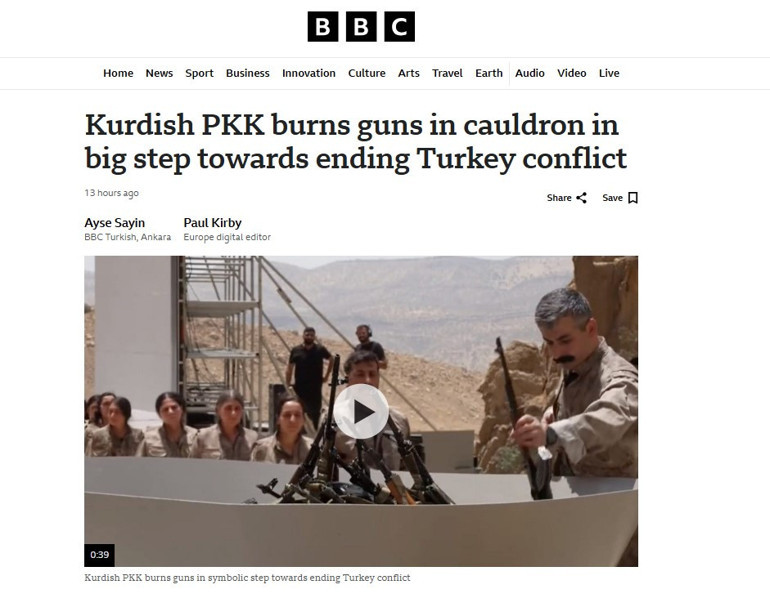 Terör örgütü PKKnın silah bırakması dış basında Kritik bir dönüm noktası: Etkileri Irak, Suriye ve İranda hissedilecek