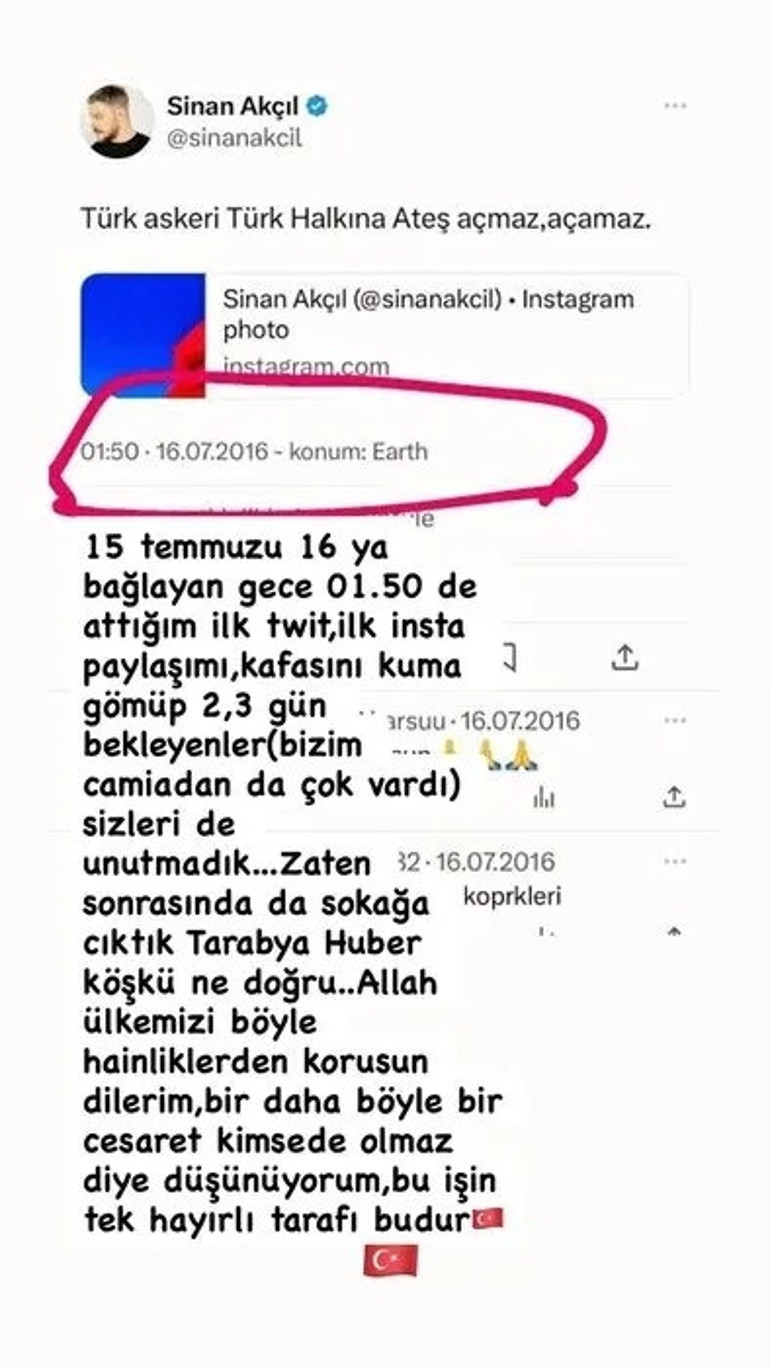 Kalbimizde hala aynı sızı... Ünlü isimlerden 15 Temmuz Demokrasi ve Milli Birlik Günü paylaşımları